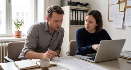 Zaakvoerder en IT-verantwoordelijke nemen samen een security-vragenlijst van een klant door